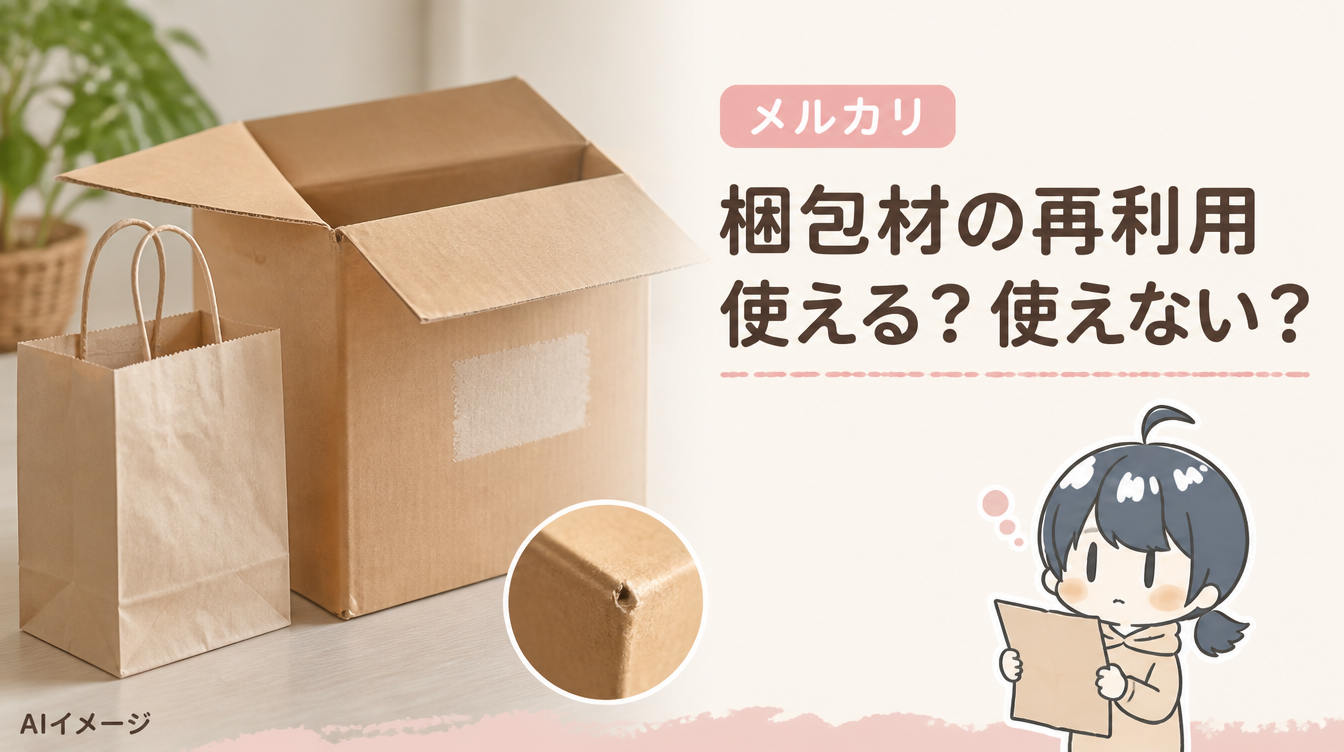メルカリの梱包材は再利用できる？箱・紙袋・専用箱の確認ポイント