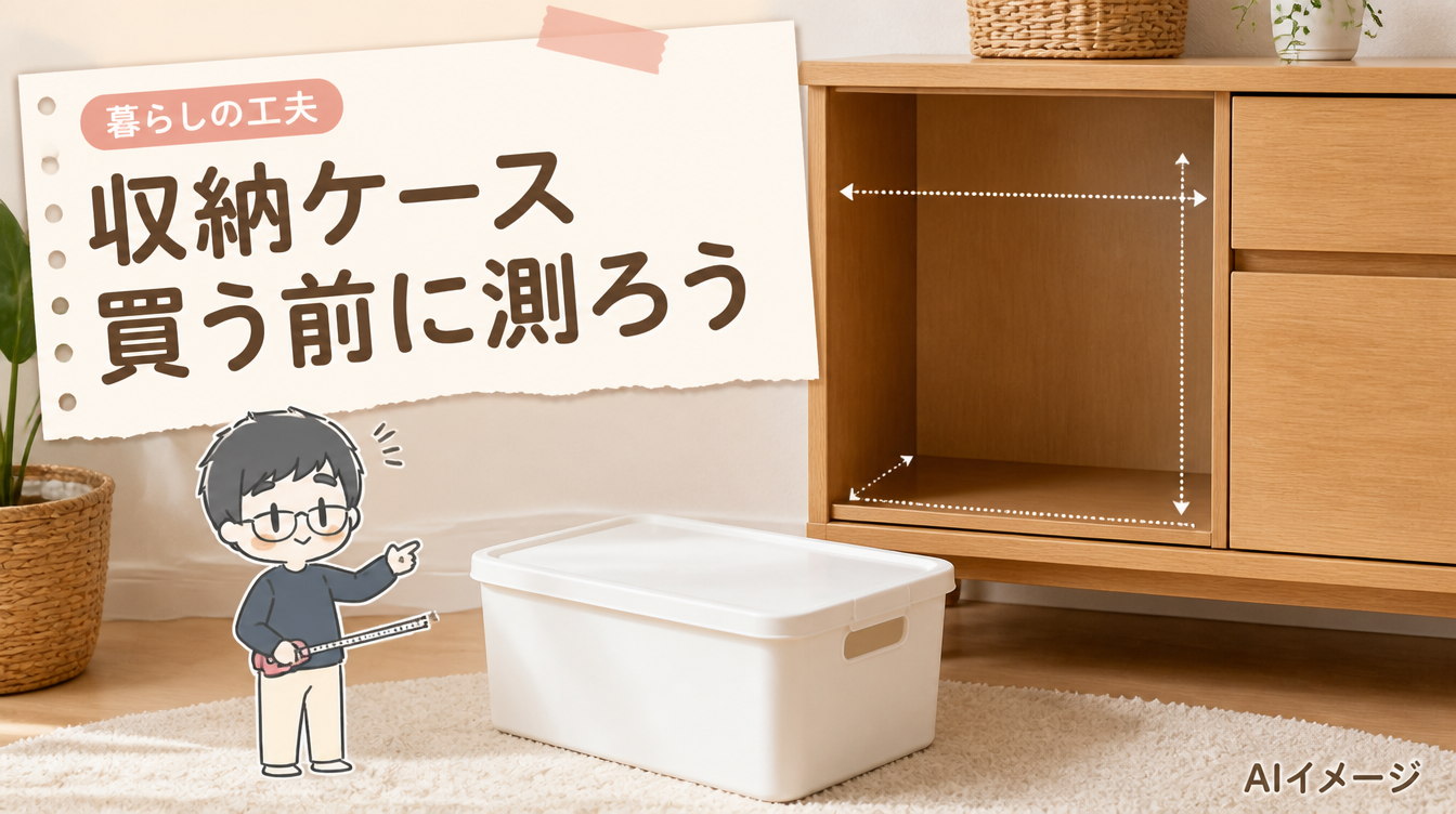 収納ケースを買う前に測るところ｜幅・奥行きだけで決めないチェック