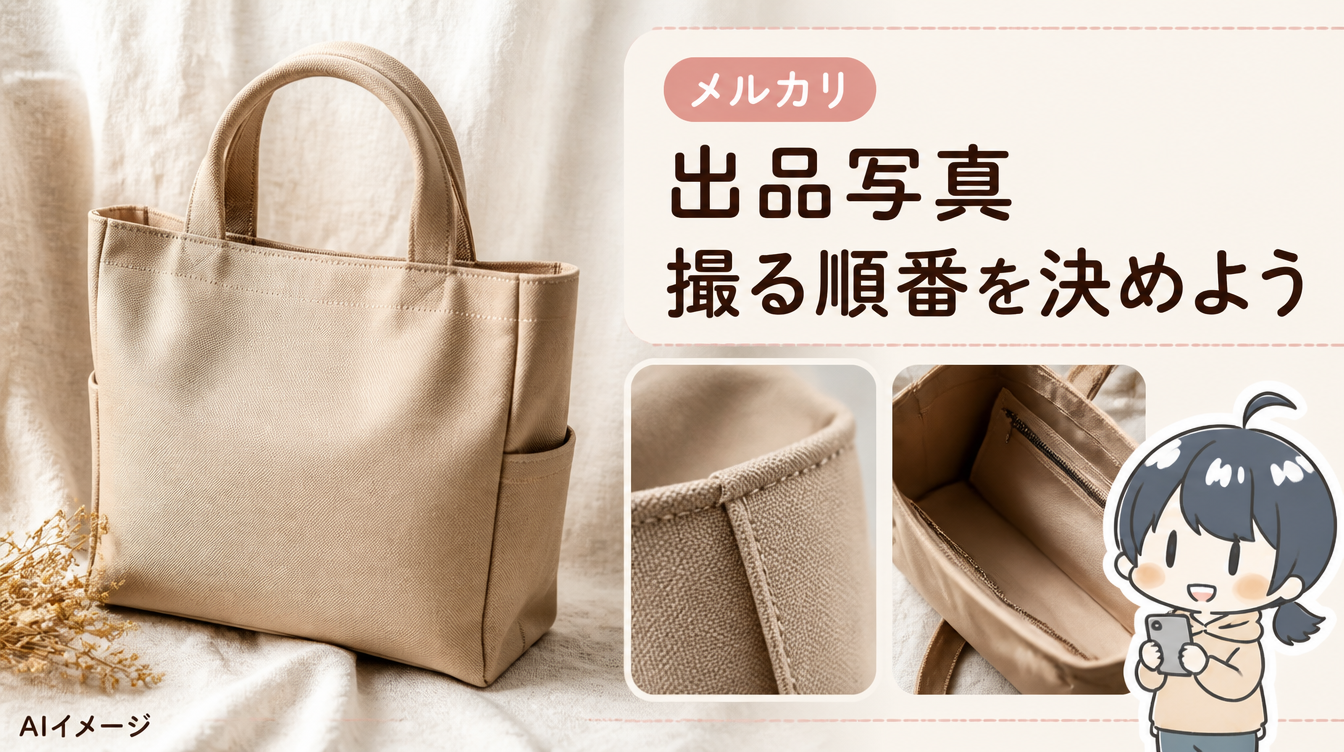 フリマの出品写真は何から撮る？撮り忘れを防ぐ順番メモ