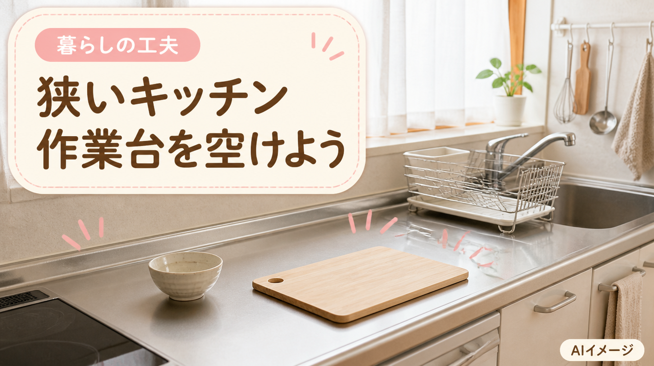 キッチンの作業台が狭いときは？料理前に空ける場所を決めよう