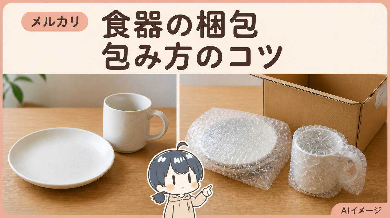 メルカリで食器を送るには？皿・マグカップの梱包と緩衝材の使い方