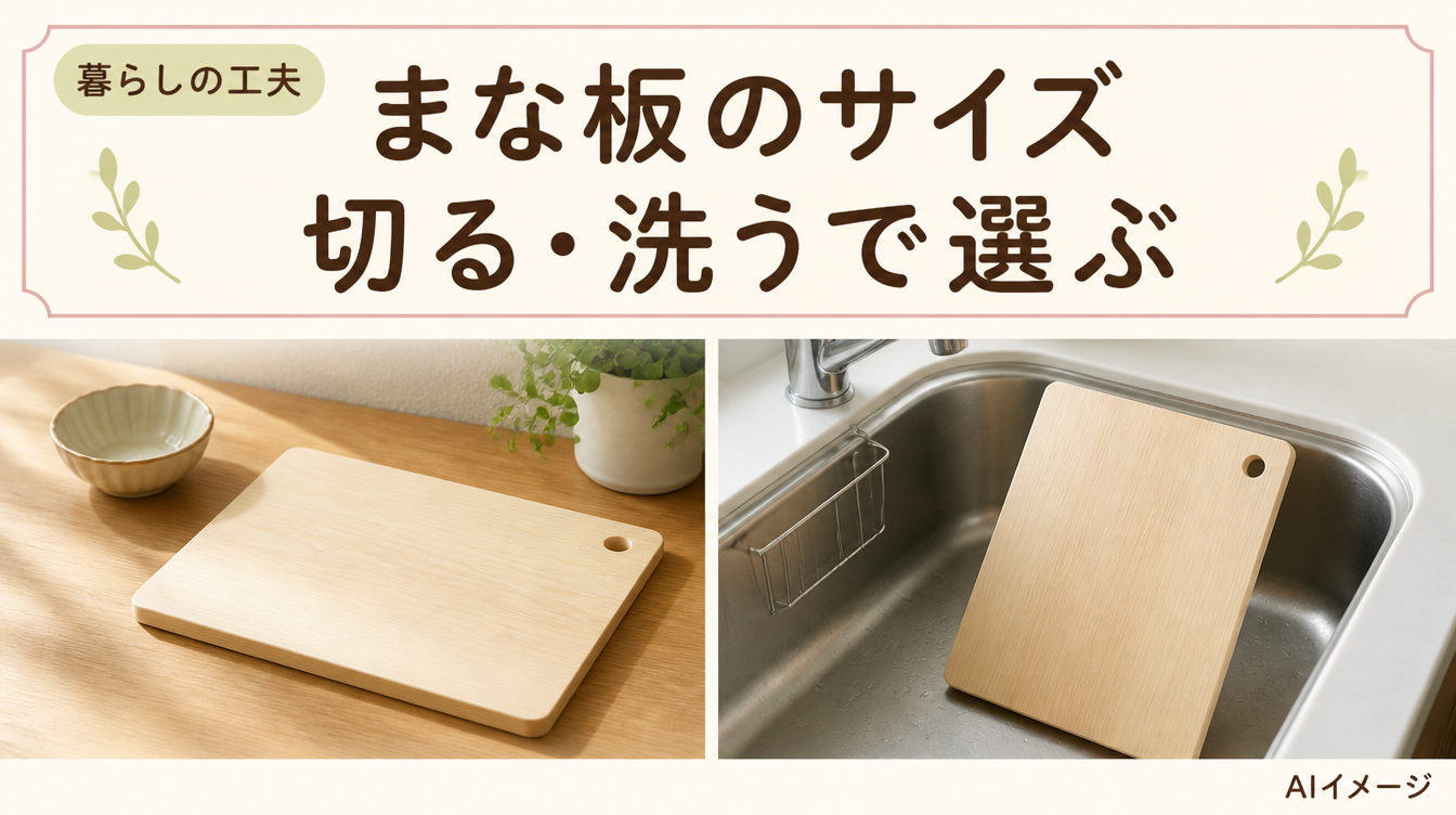 まな板が大きすぎた・小さすぎたを防ぐ｜食材と洗う場所から選ぶ
